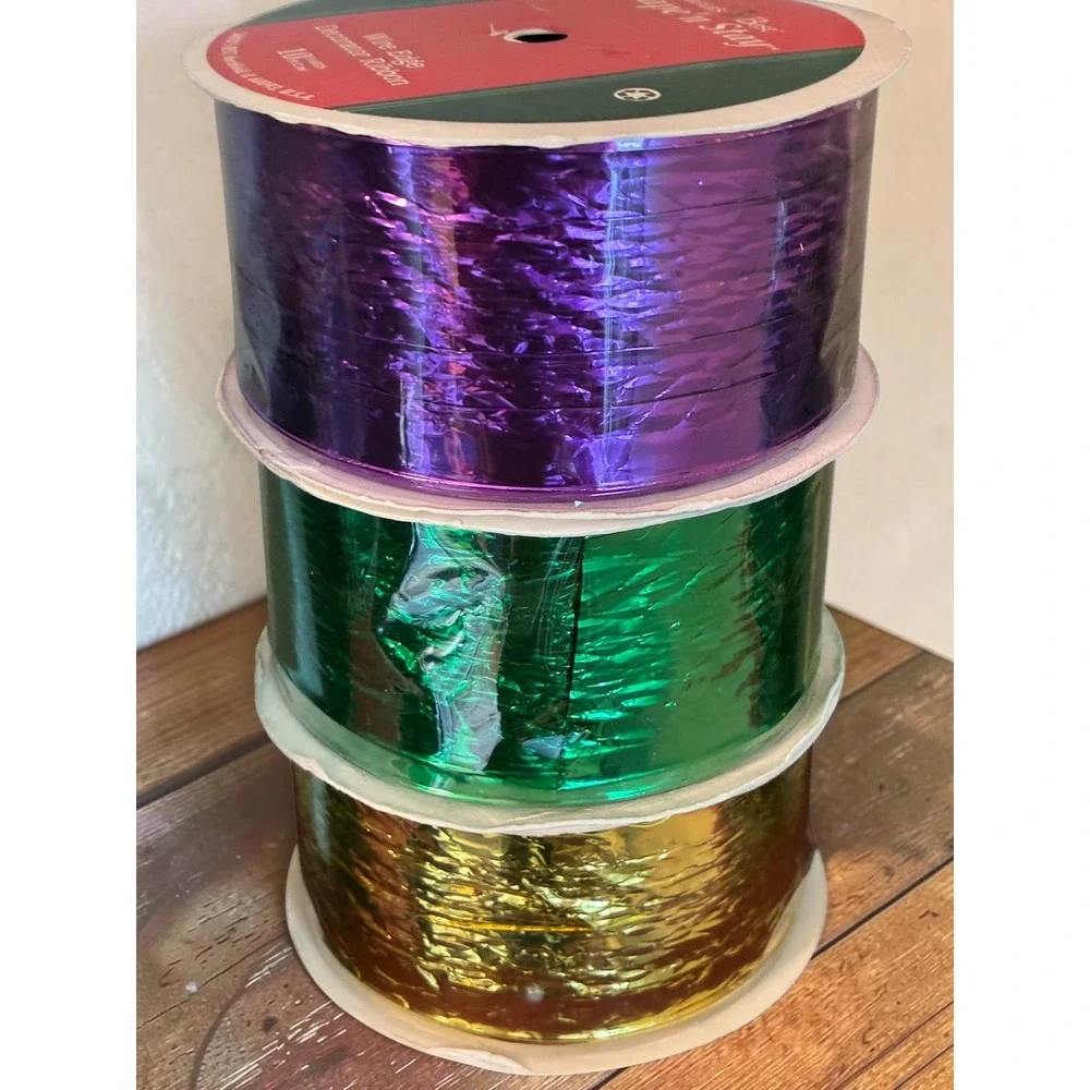 Various Wire-Edged Ribbon Different Sizes and Colors Christmas Lot Holiday Craft